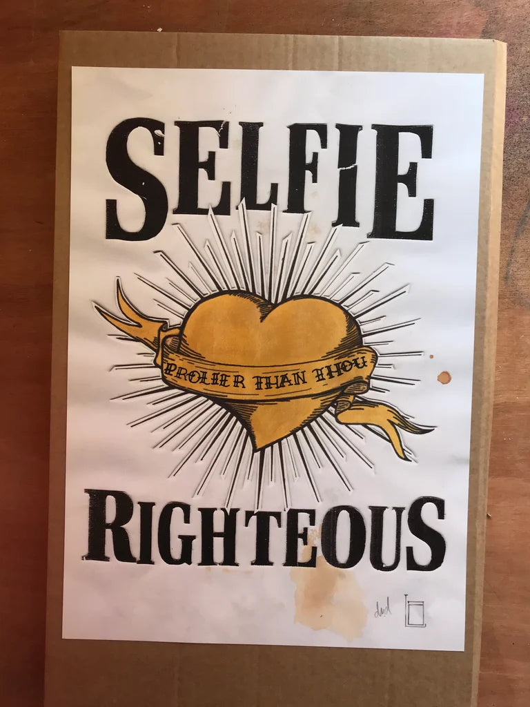 SELFIE RIGHTEOUS (LABOUR, CONSERVATIVE, LIB DEM COLOURS)