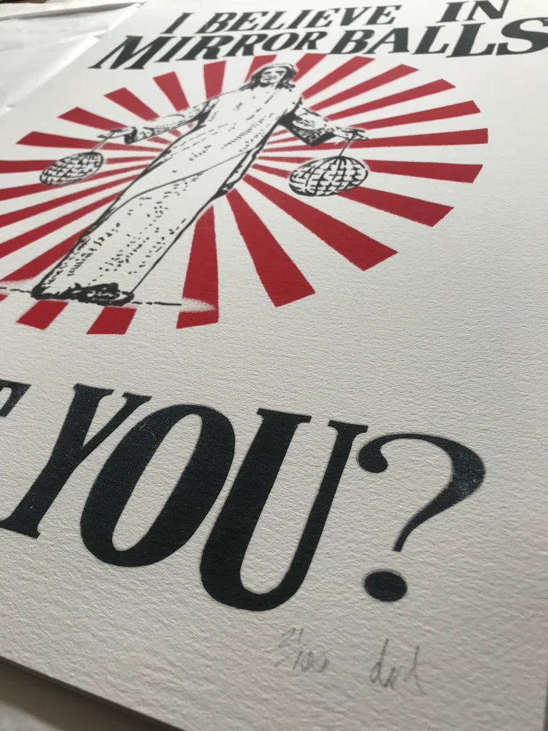 JESUS I BELIEVE IN MIRROR BALLS A2 VERSION