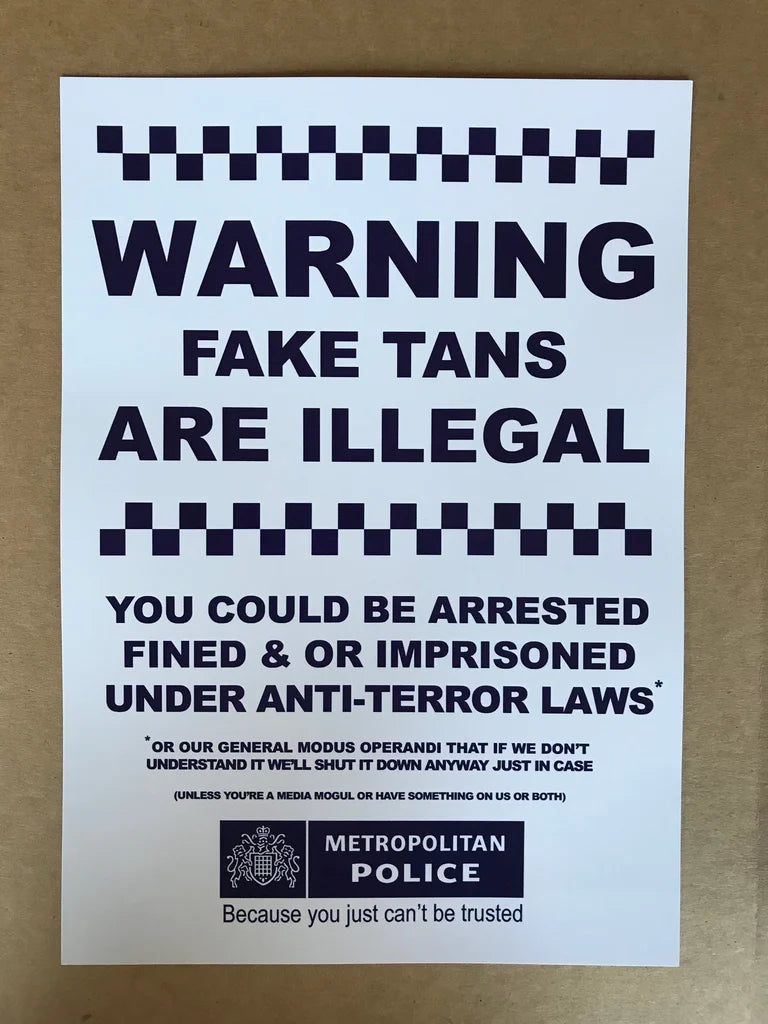 STREET ART TOURS ARE ILLEGAL WARNING WITH FAKE TANS AND TOILET SELFIES