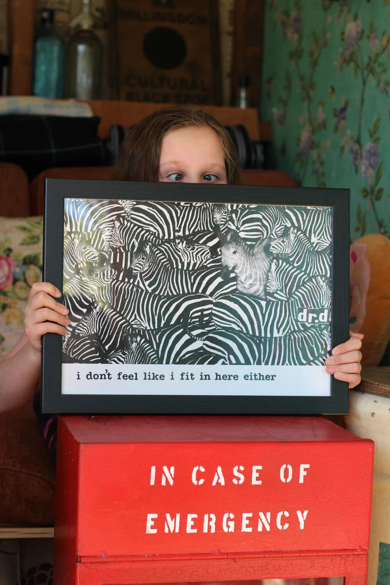 ZEBRAS I DON'T FEEL LIKE I FIT IN HERE EITHER