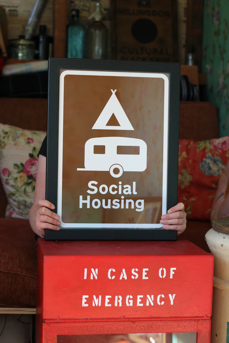 SOCIAL HOUSING ROAD SIGN