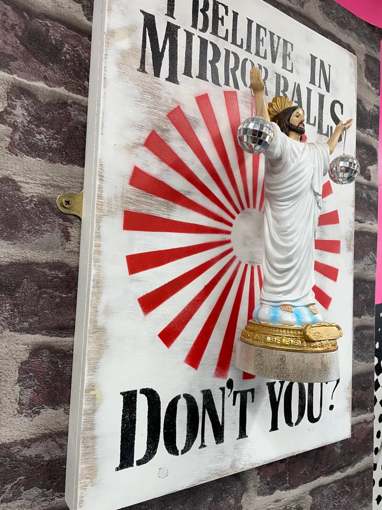 JESUS I BELIEVE IN MIRROR BALLS 3D