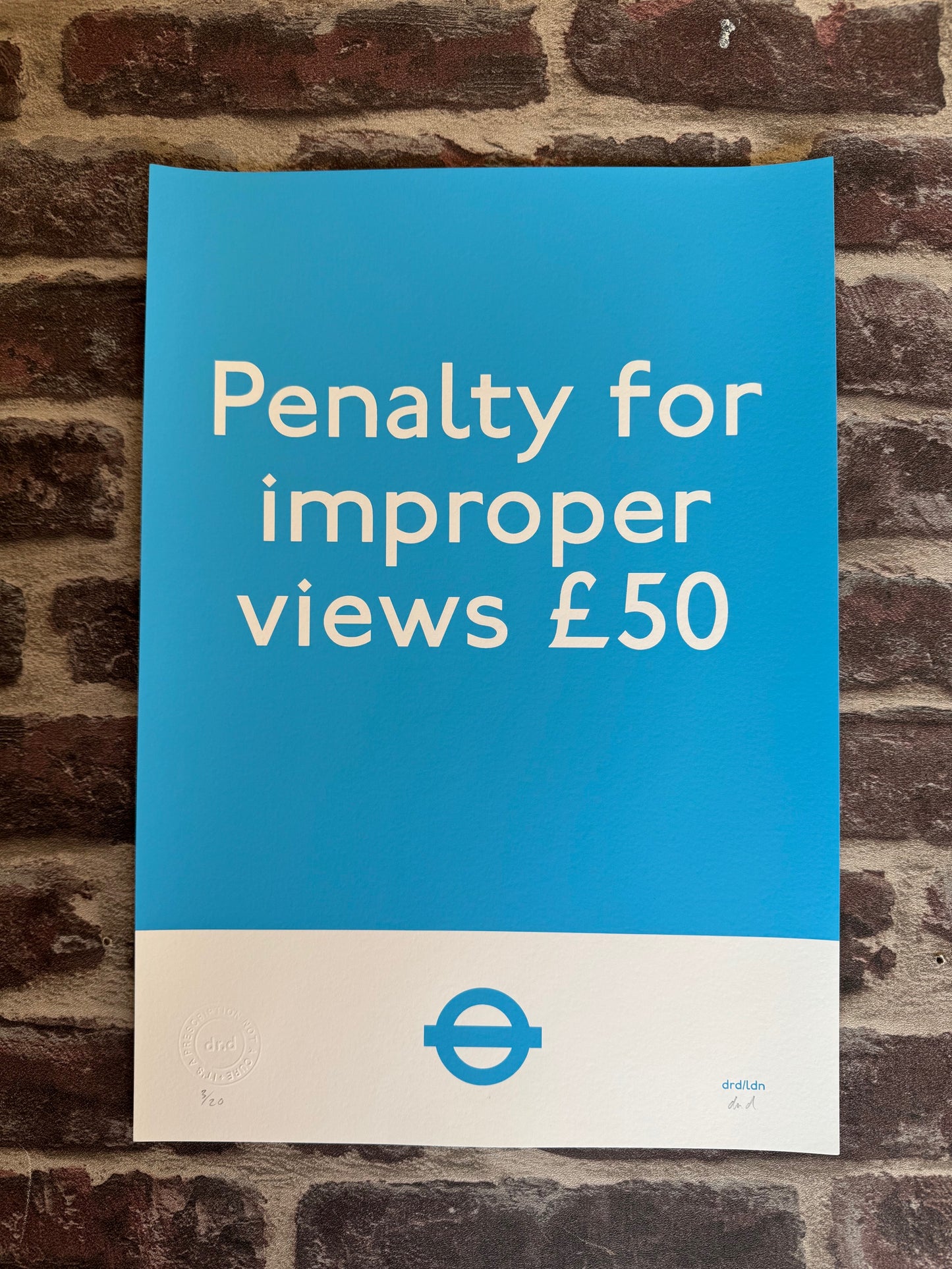 PENALTY FOR IMPROPER VIEWS VICTORIA LINE