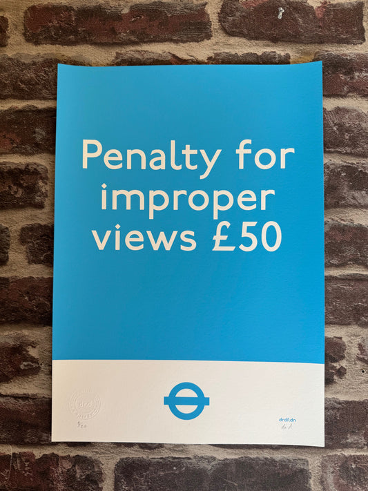 PENALTY FOR IMPROPER VIEWS VICTORIA LINE